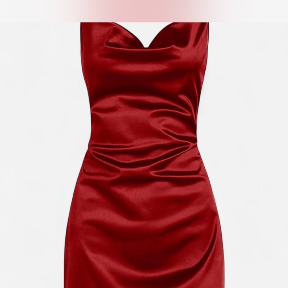 Red Satin Dress